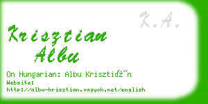 krisztian albu business card